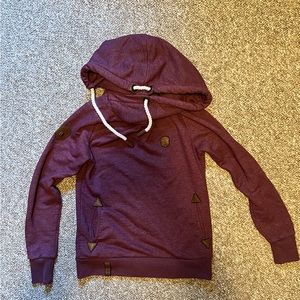 Naketano Maroon Cowl Neck Hoodie Size medium